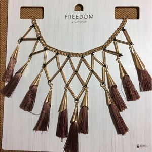 Topshop Freedom tassel statement necklace